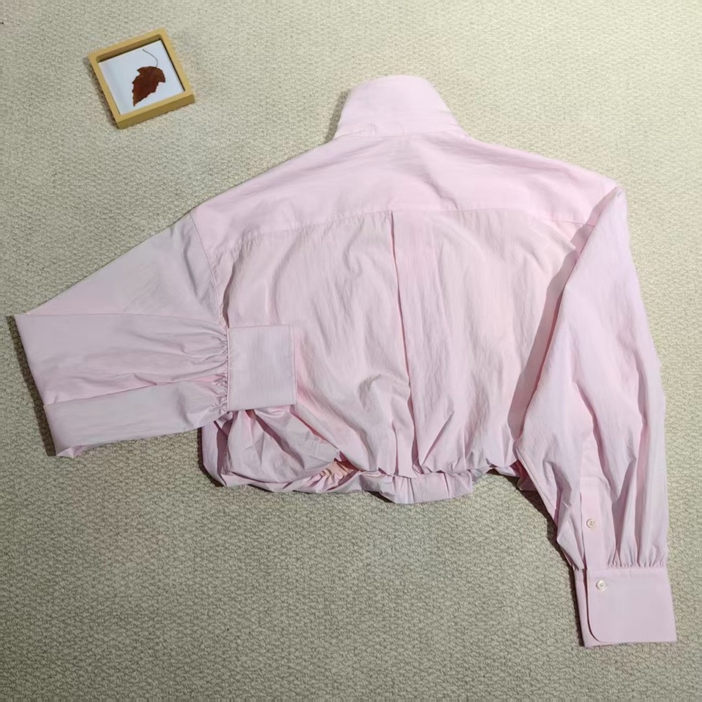 Light Pink Women's Button-Up Blouse - Picture 10 of 10